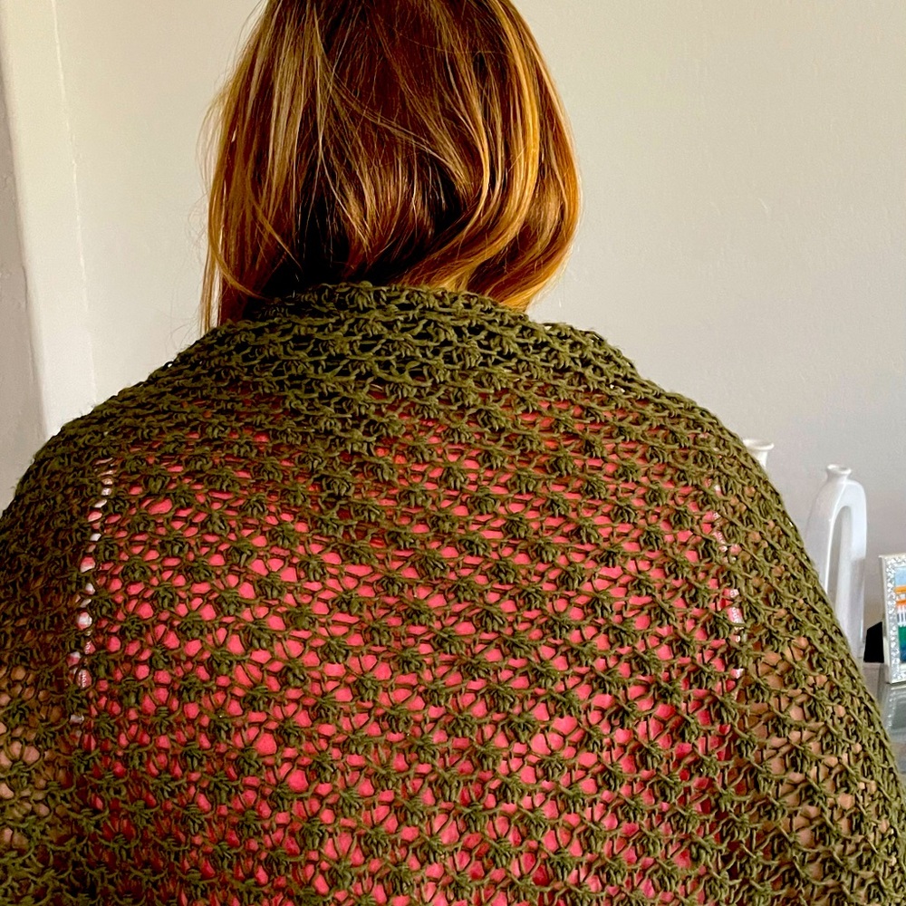 Shawl handmade beautiful  Green Handmade